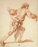 Greuze Jean-Baptiste Study of a Man with His Arm Swung Back - Hermitage